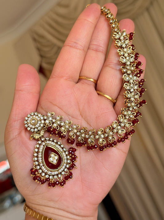 Kundan earrings with sehare