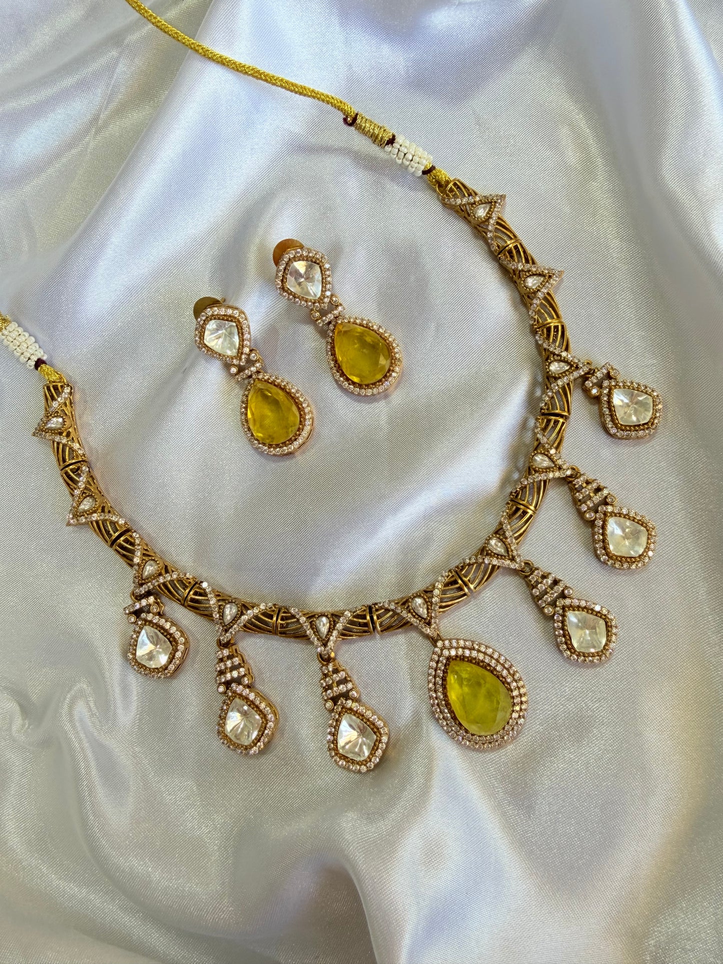 Premium moissanite necklace set