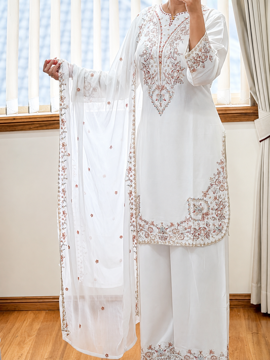 Premium Rayon Embroidered Suit Set