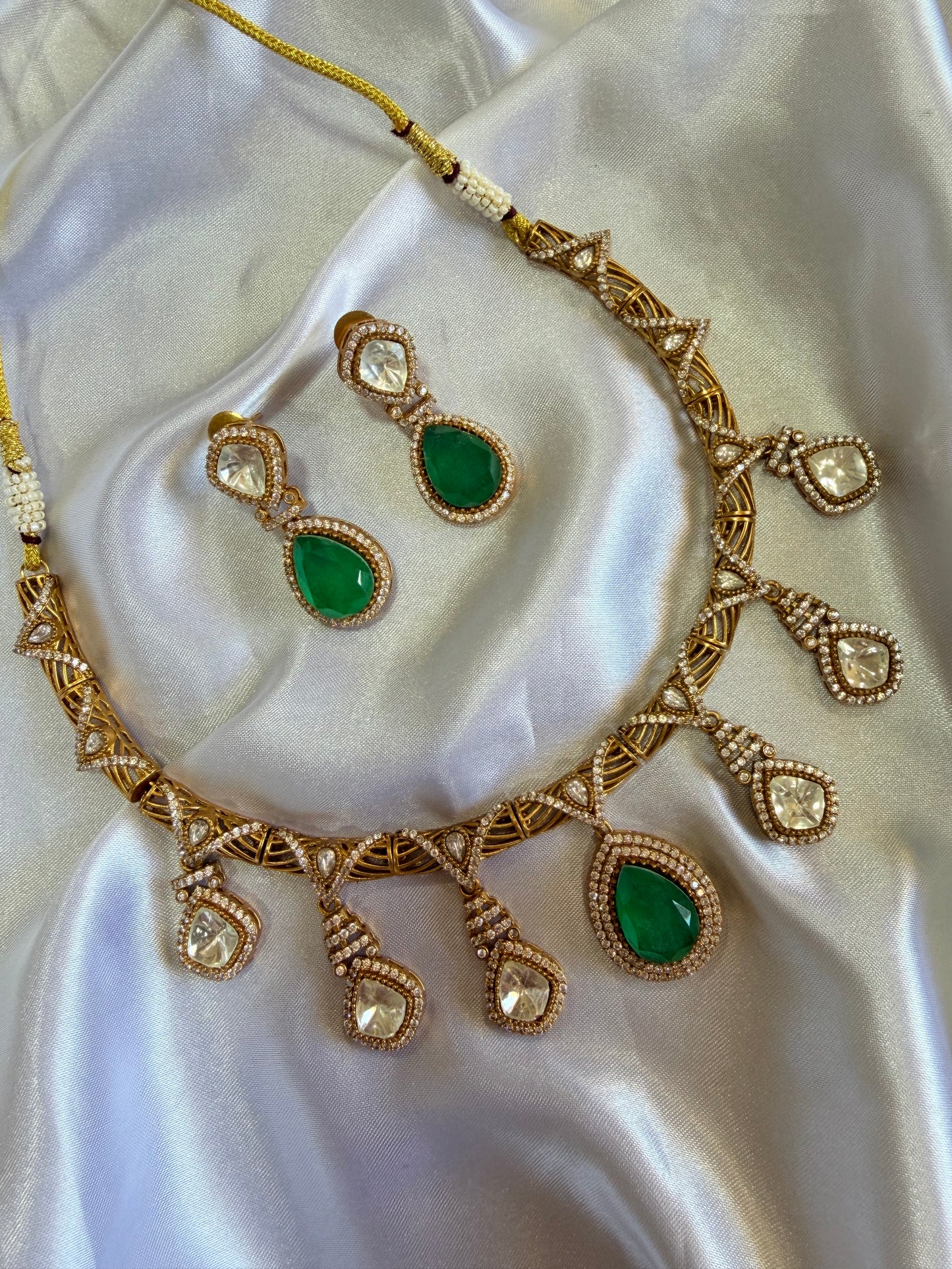 Premium moissanite necklace set