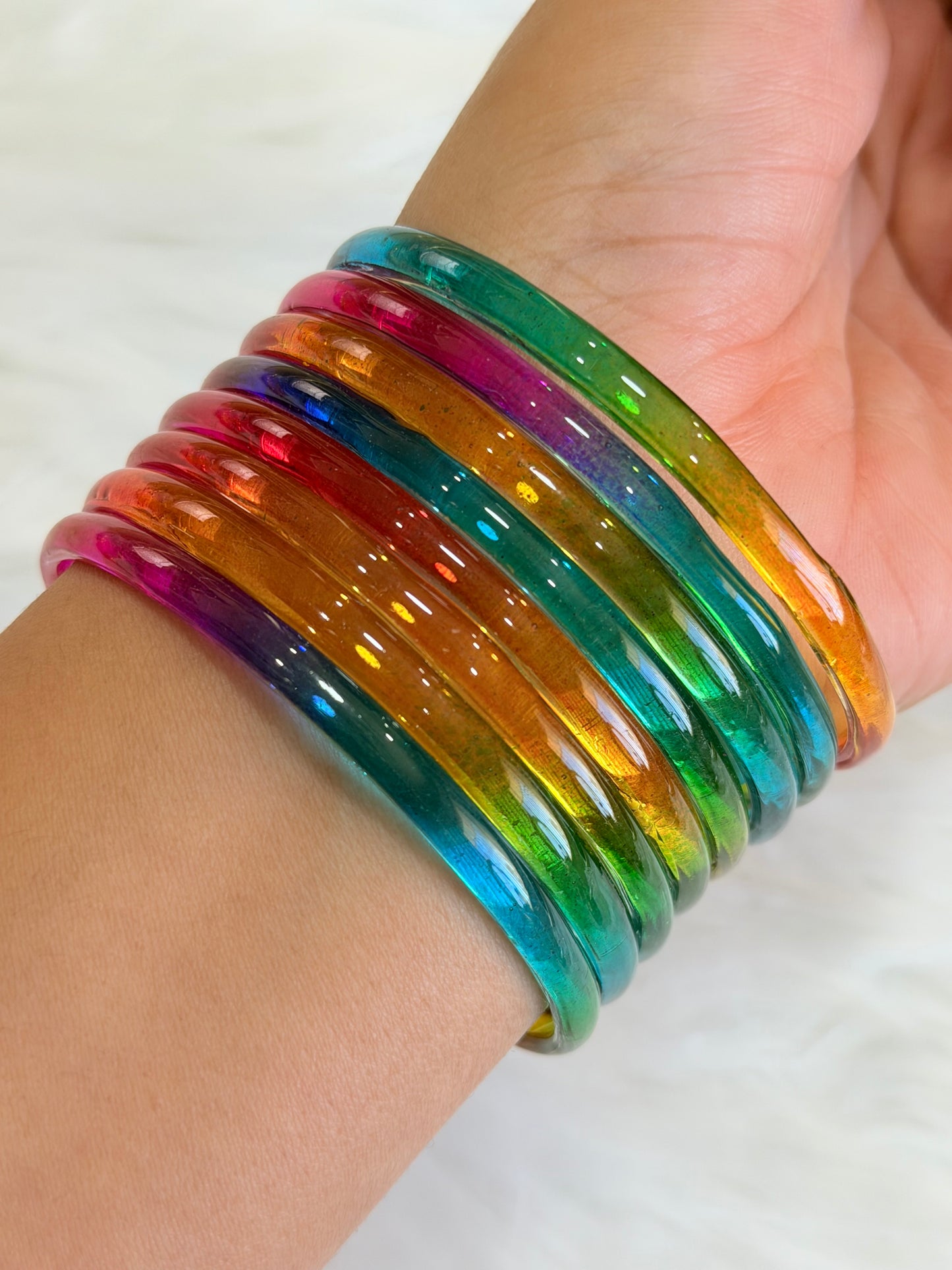 Jelly bangles (Set of 8 bangles )