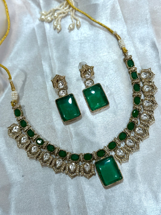 Premium kundan necklace set