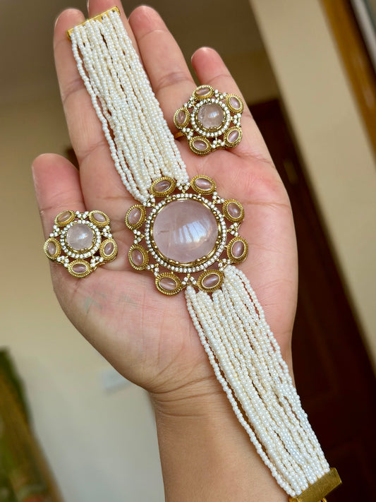 Premium kundan chokar set