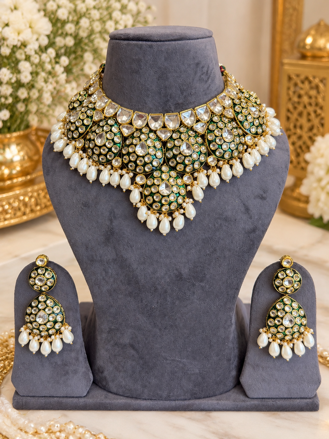Kundan necklace set