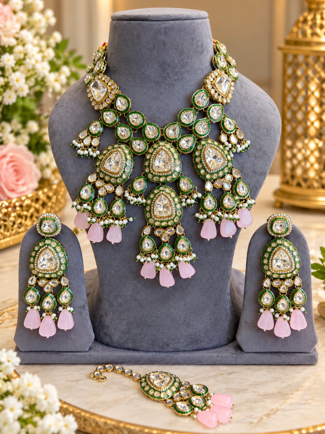 Kundan necklace set