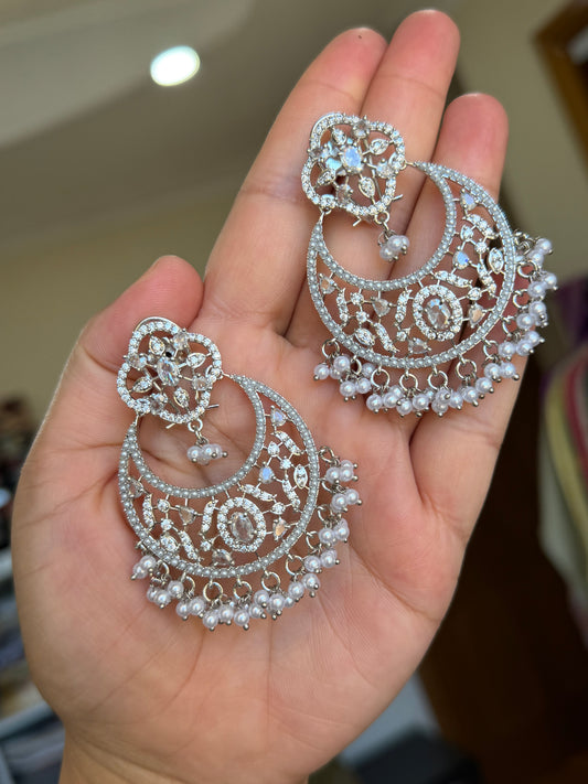 Ad earrings with tikka