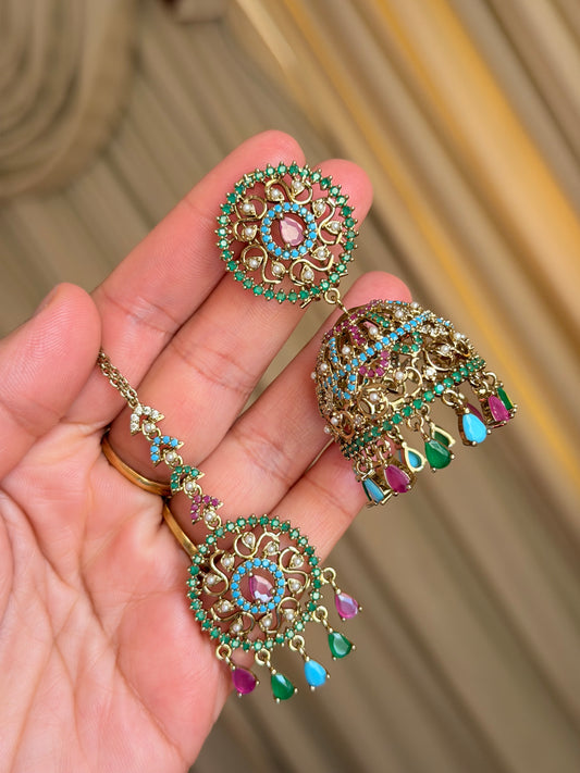 Ad jhumki tikka set
