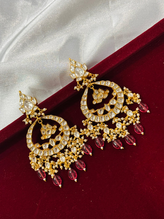 Premium pachi kundan earrings