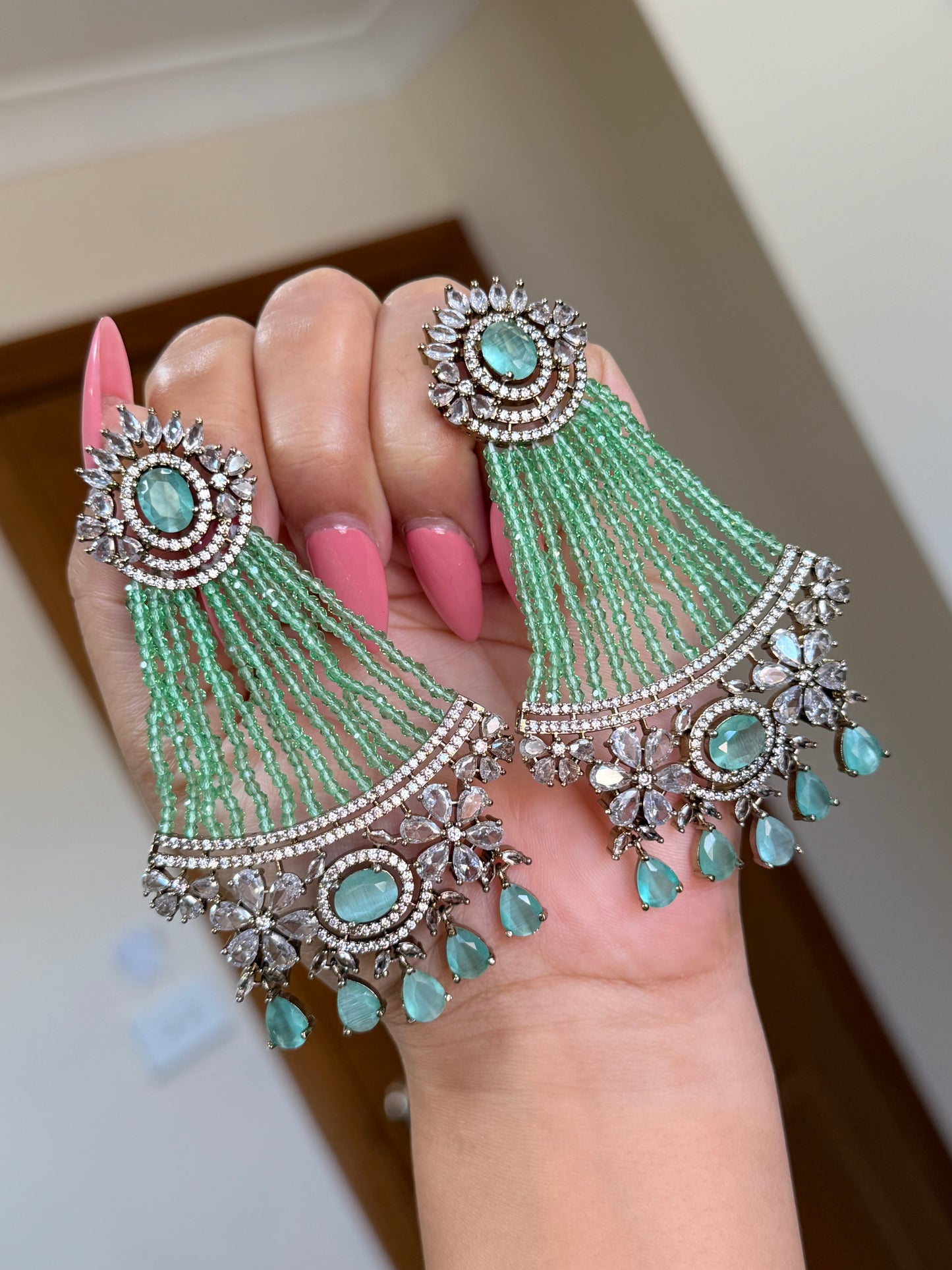 Premium Ad earring tikka set
