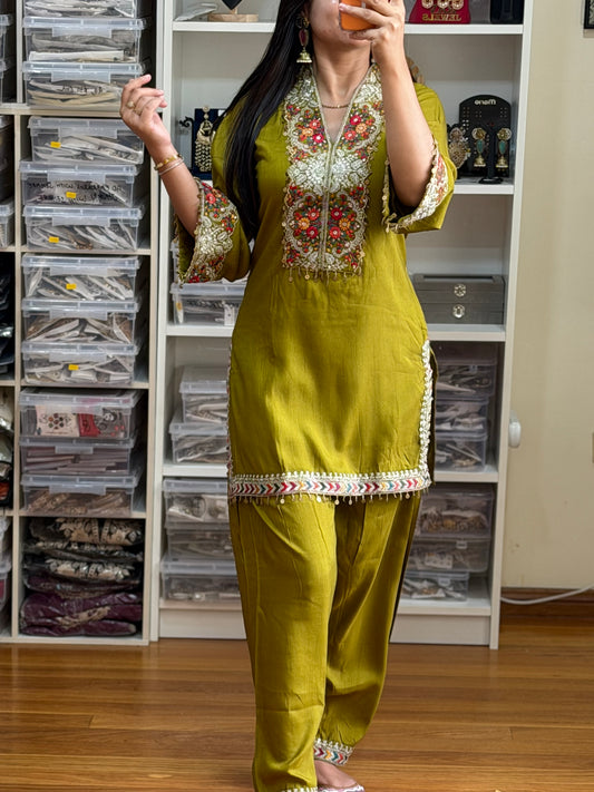 Premium Cotton Designer Co-Ord Set with Elegant Work