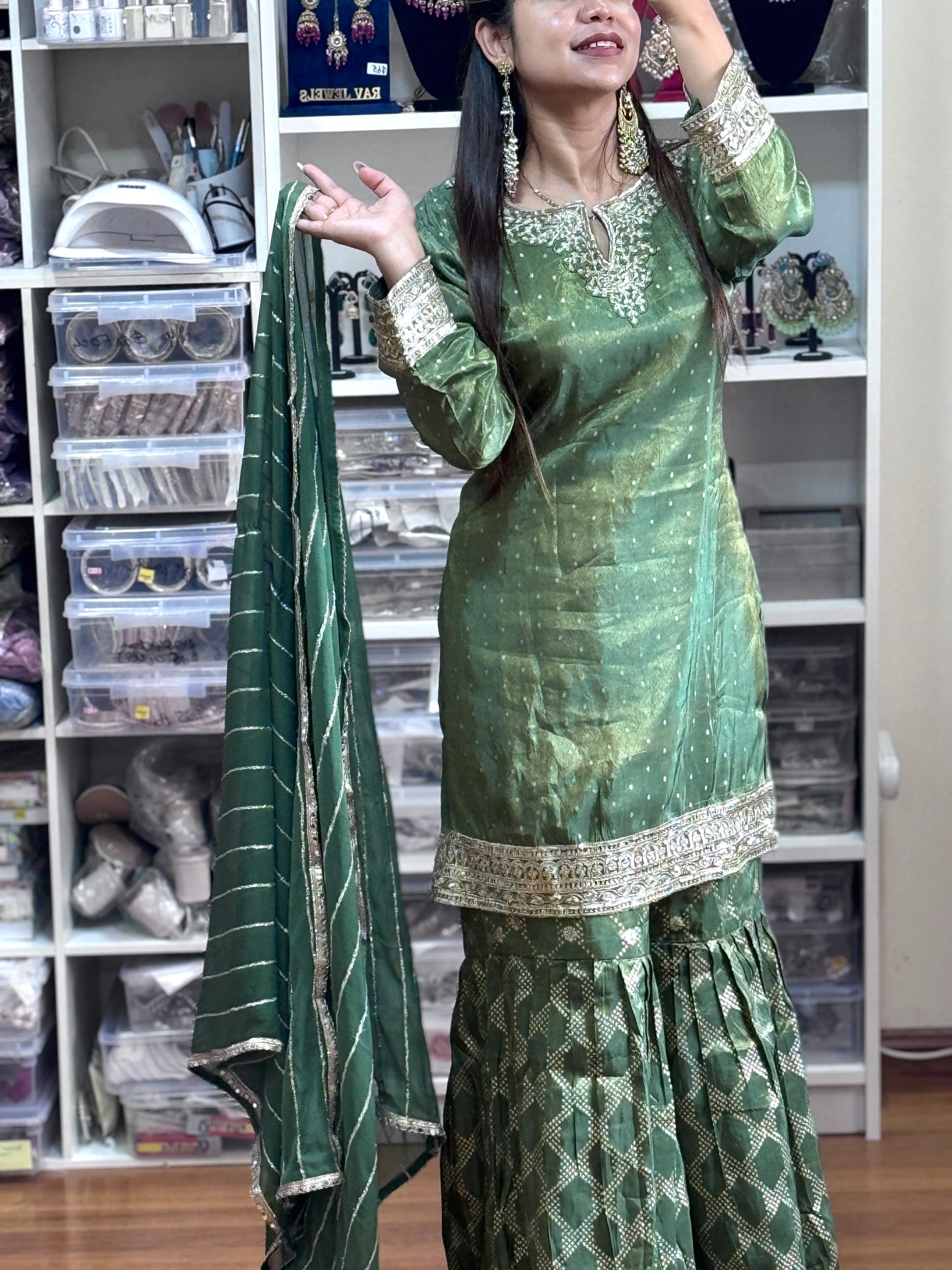 PURE VISCOS SIMAR JACQUARD SILK SUIT ( READY SIZE 42 with margin up to 46)