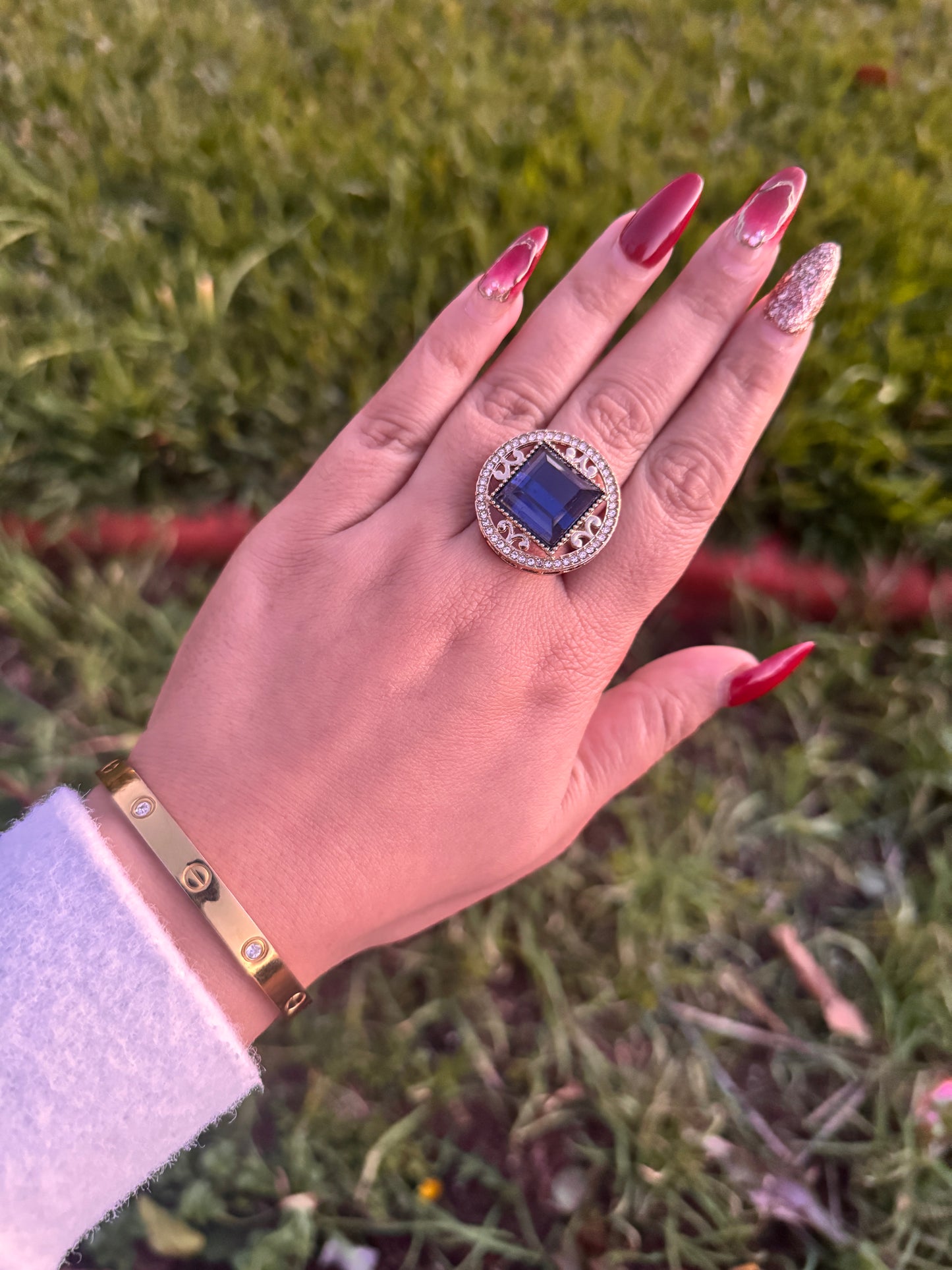Polki ring (Adjustable)