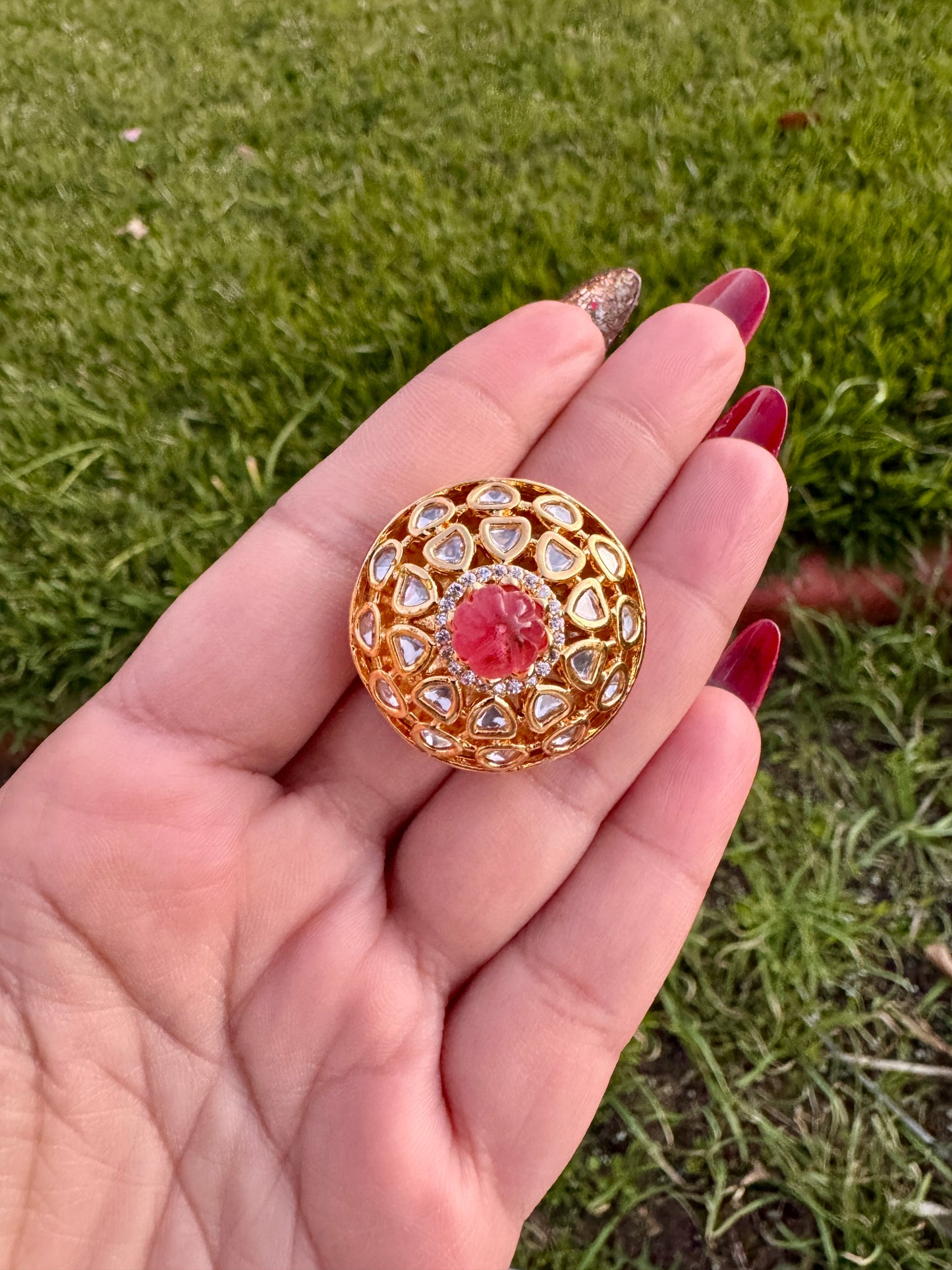 22kt gold plated tyani inspired ring( Adjustable)