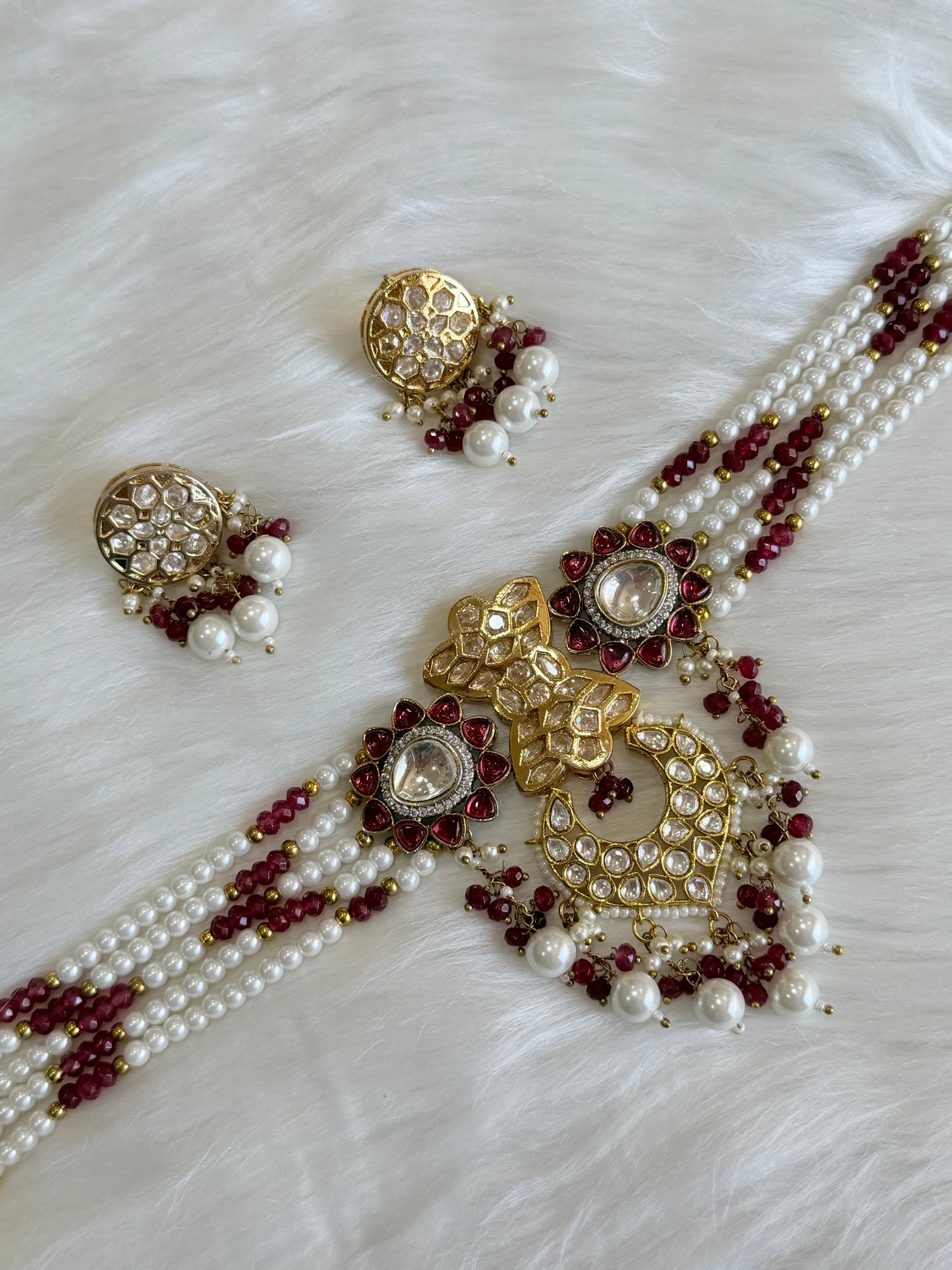 Premium polki kundan chokar set
