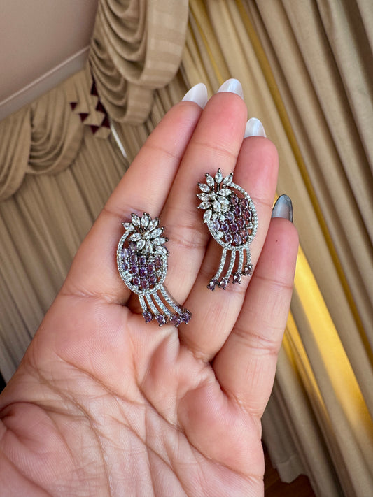 Ad earrings lavender