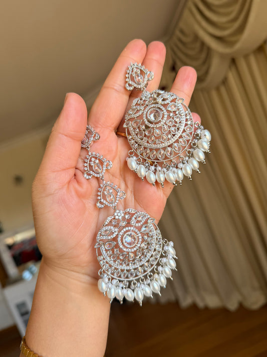 Ad earrings tikka set
