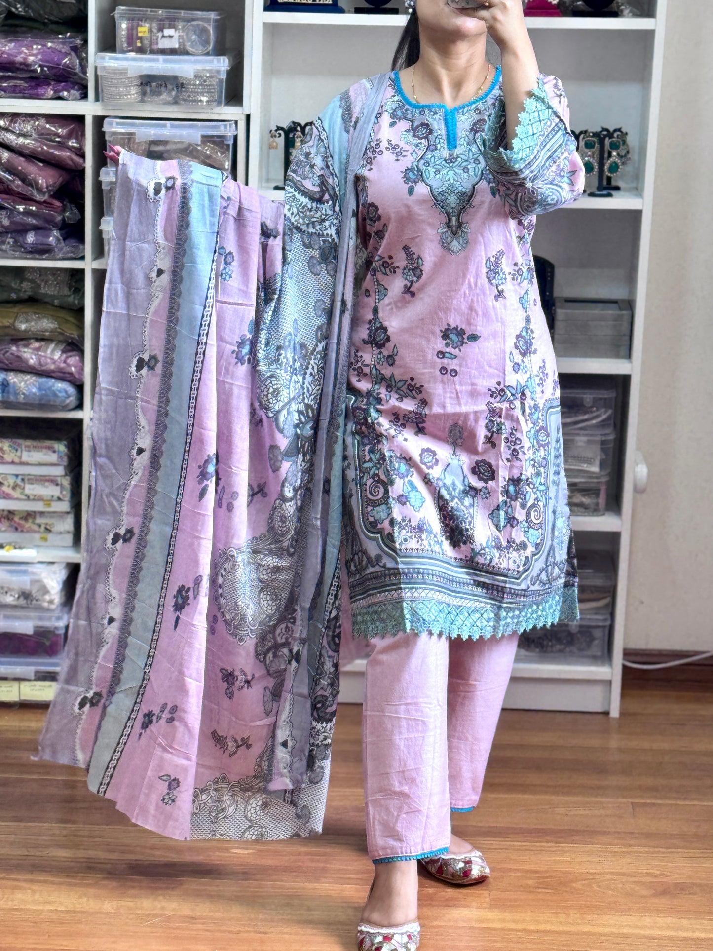 HEAVY LAWN COTTON KARACHI PRINT SUIT