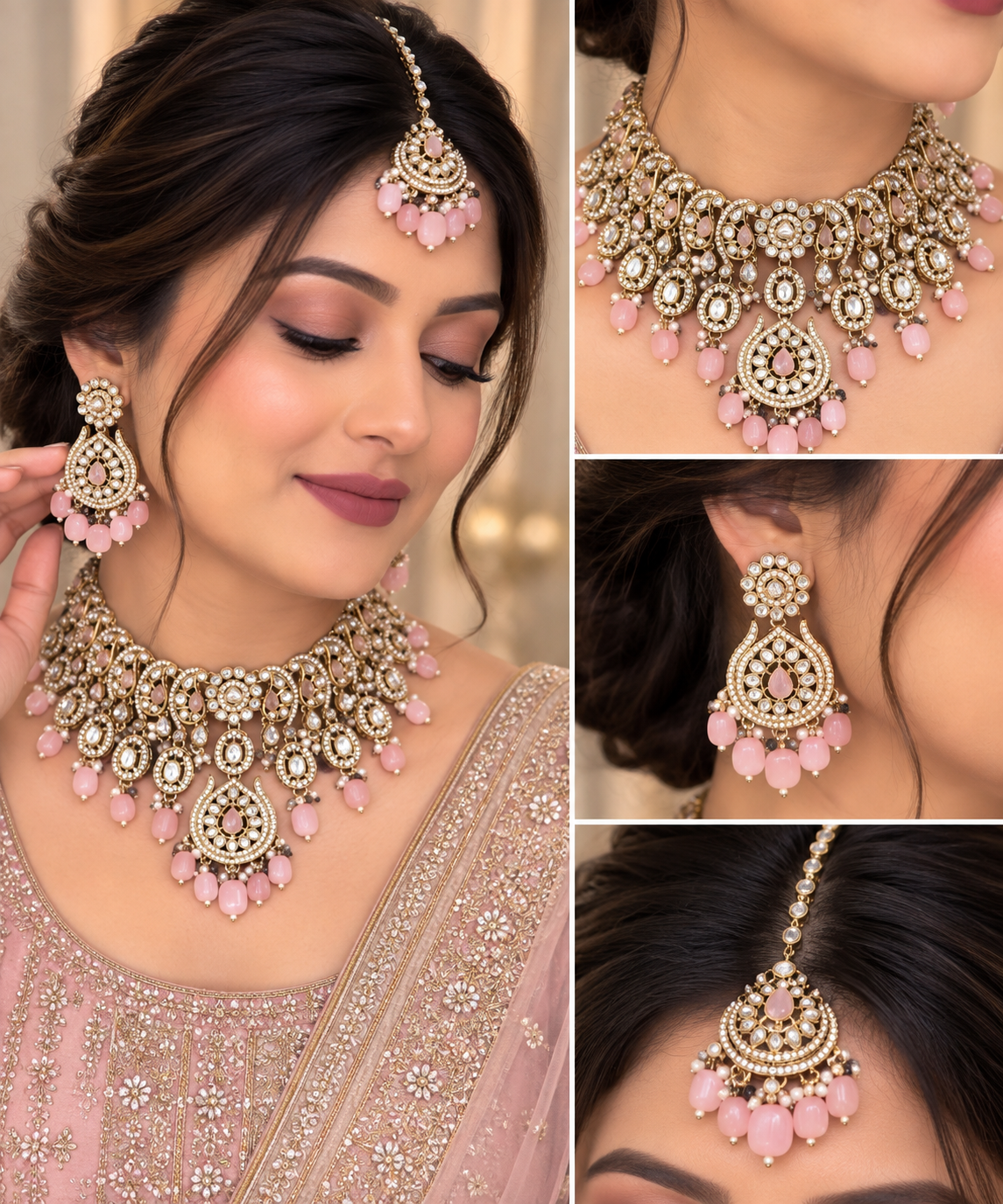 Kundan necklace set