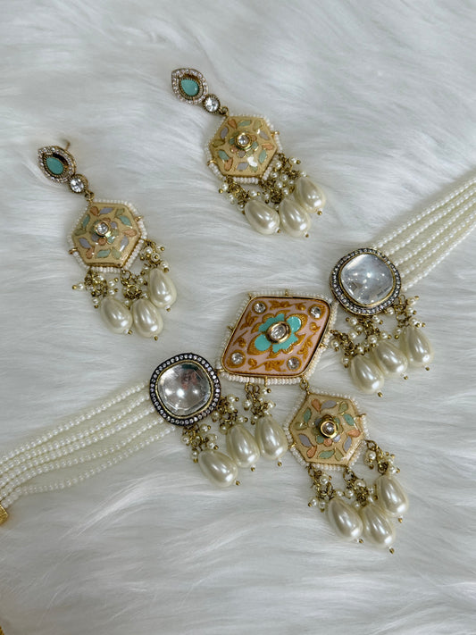Premium kundan chokar set