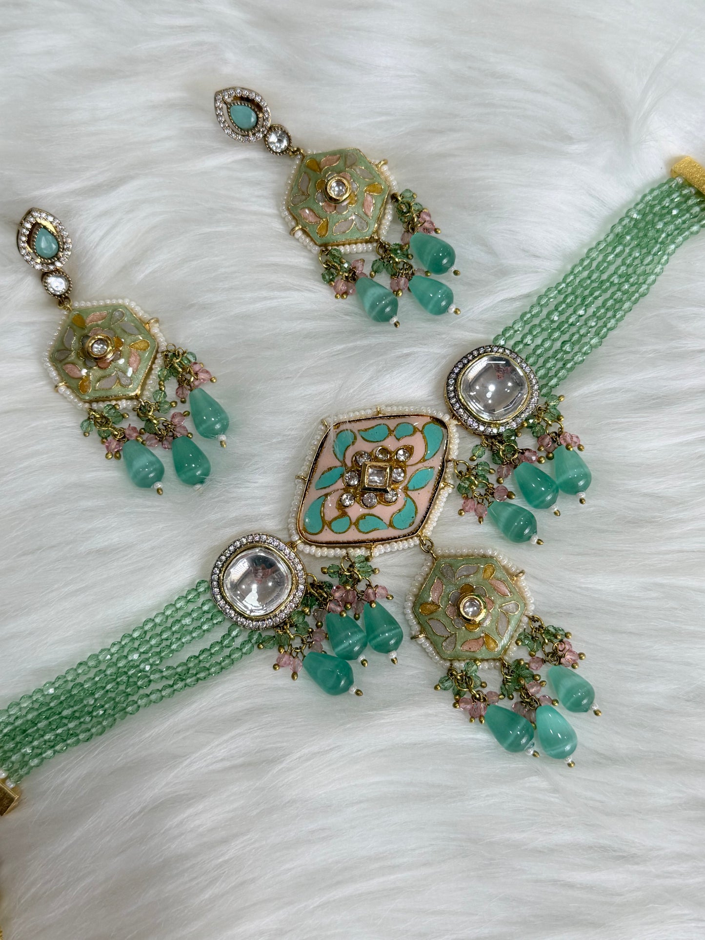 Premium kundan chokar set