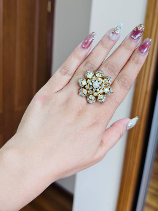 Premium tyani kundan ring( Adjustable)
