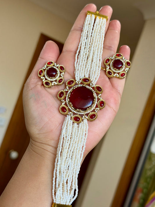 Premium kundan chokar set