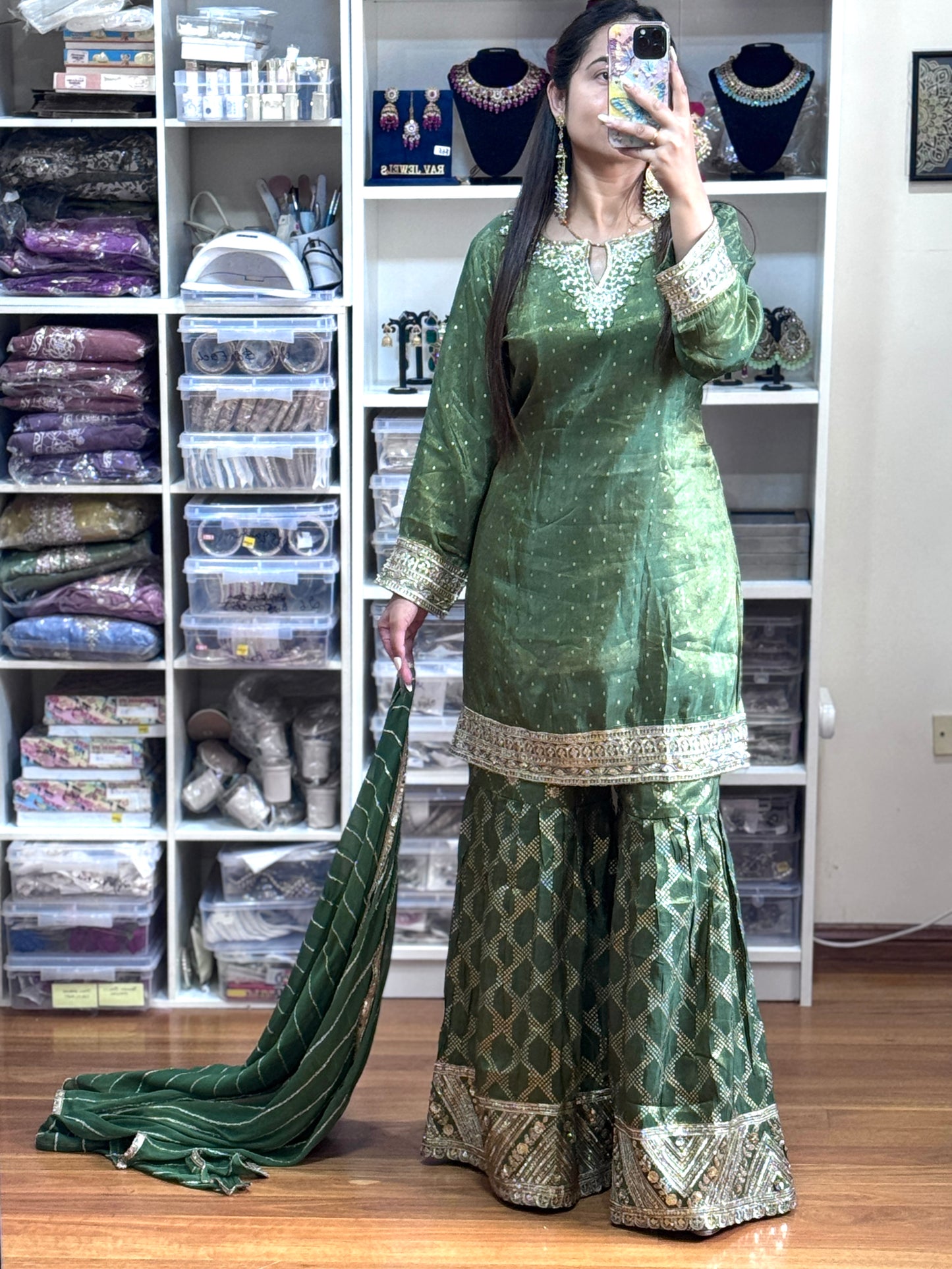 PURE VISCOS SIMAR JACQUARD SILK SUIT ( READY SIZE 42 with margin up to 46)