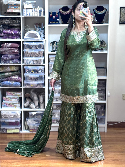 PURE VISCOS SIMAR JACQUARD SILK SUIT ( READY SIZE 42 with margin up to 46)