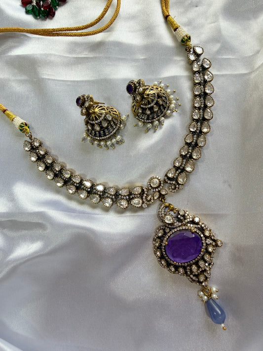 Premium moissanite necklace set