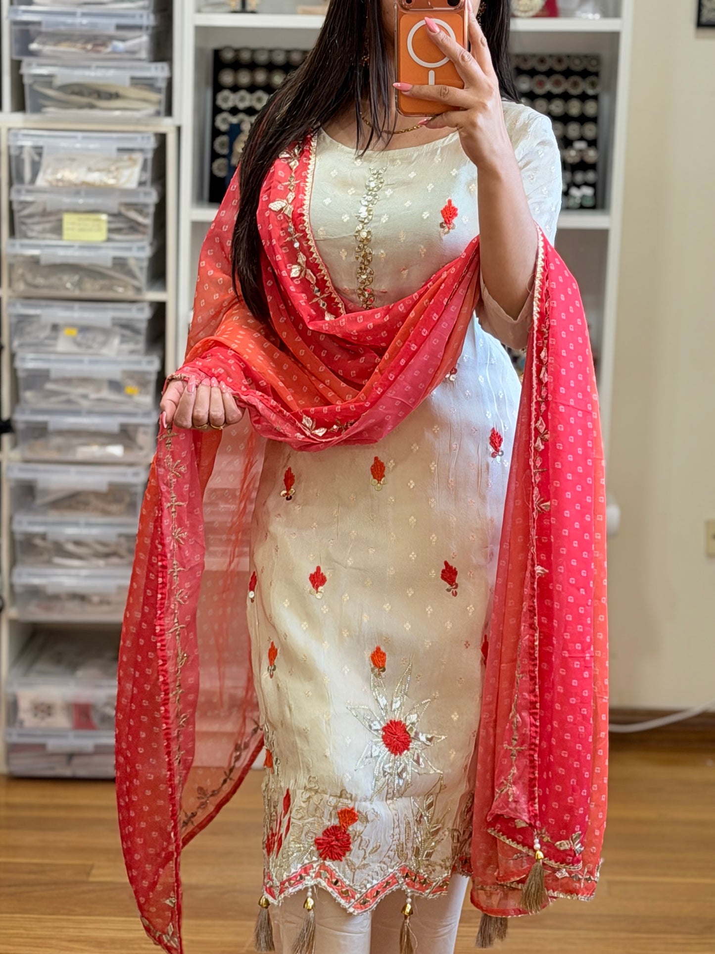 Elegant Handcrafted Shimar Jacquard Suit Set