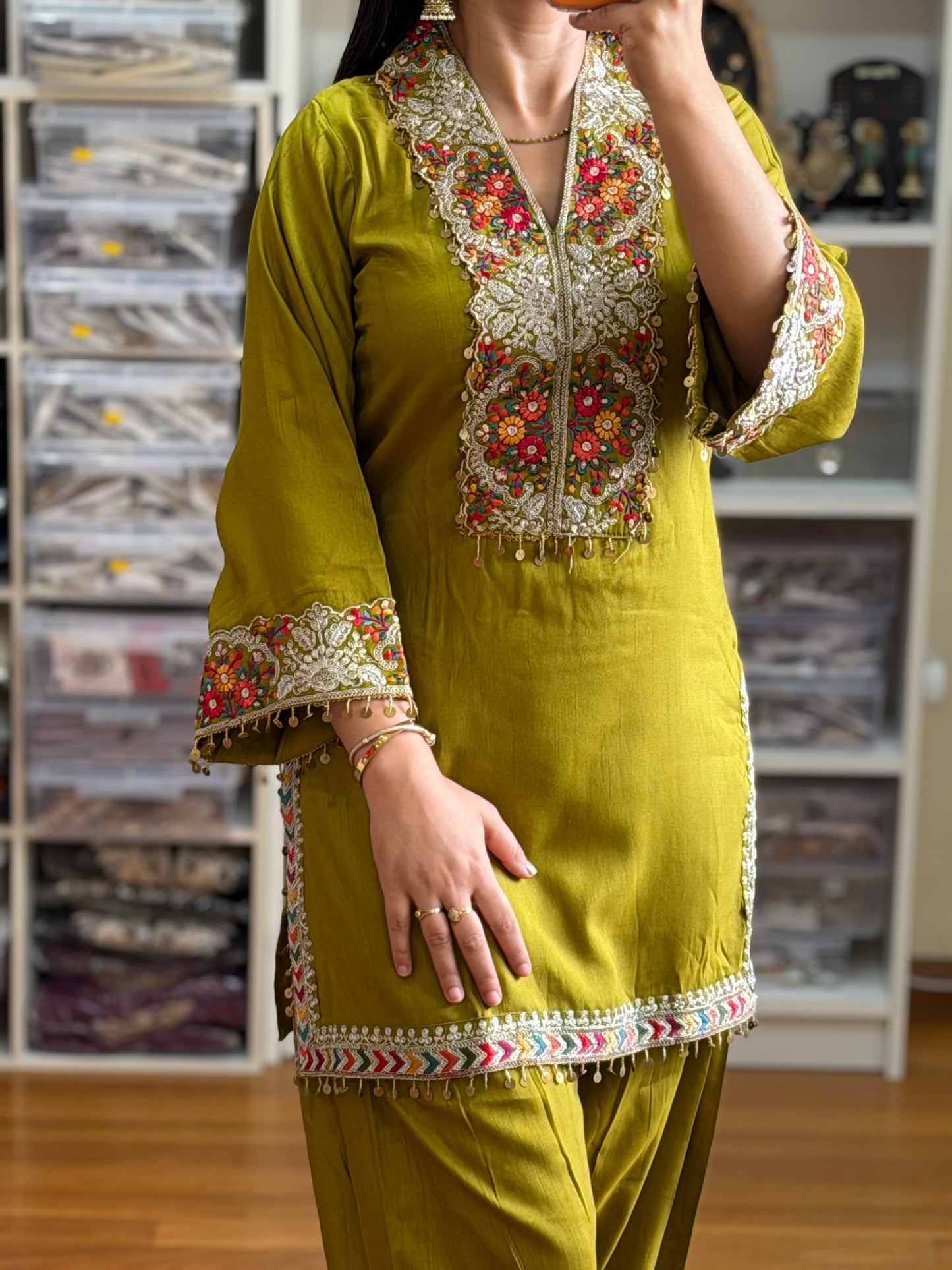 Premium Cotton Designer Co-Ord Set with Elegant Work