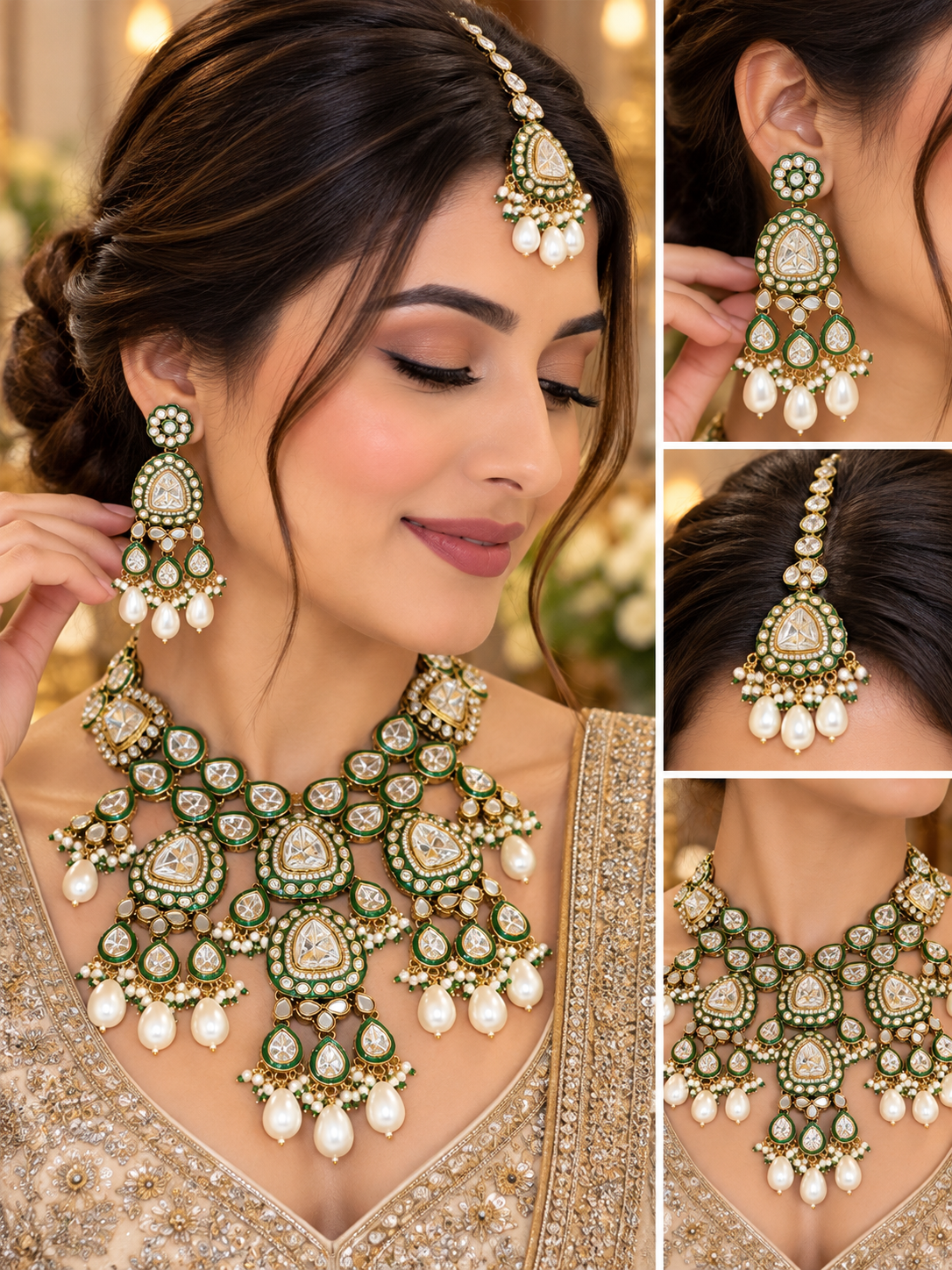 Kundan necklace set