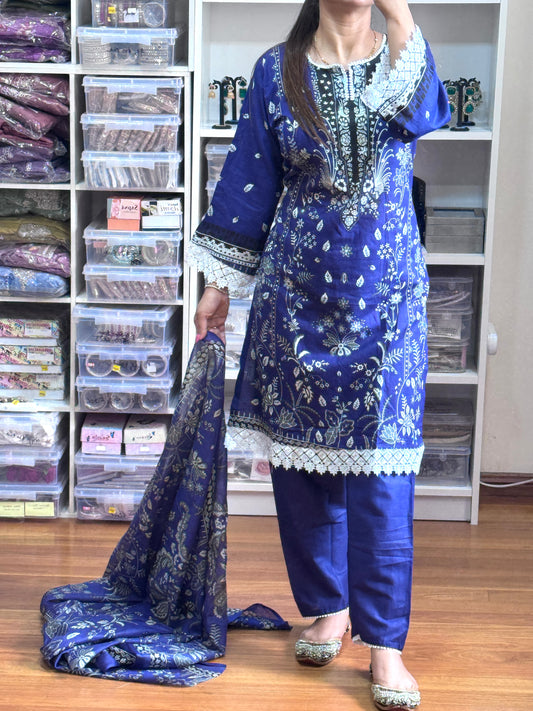 HEAVY LAWN COTTON KARACHI PRINT SUIT