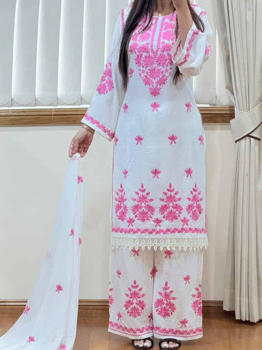 Heavy Lucknowi Work Rayon Suit