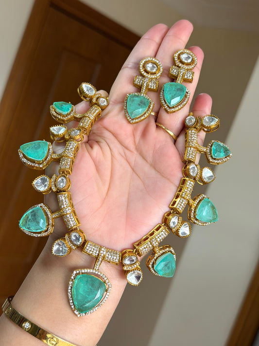 Premium moissanite necklace set