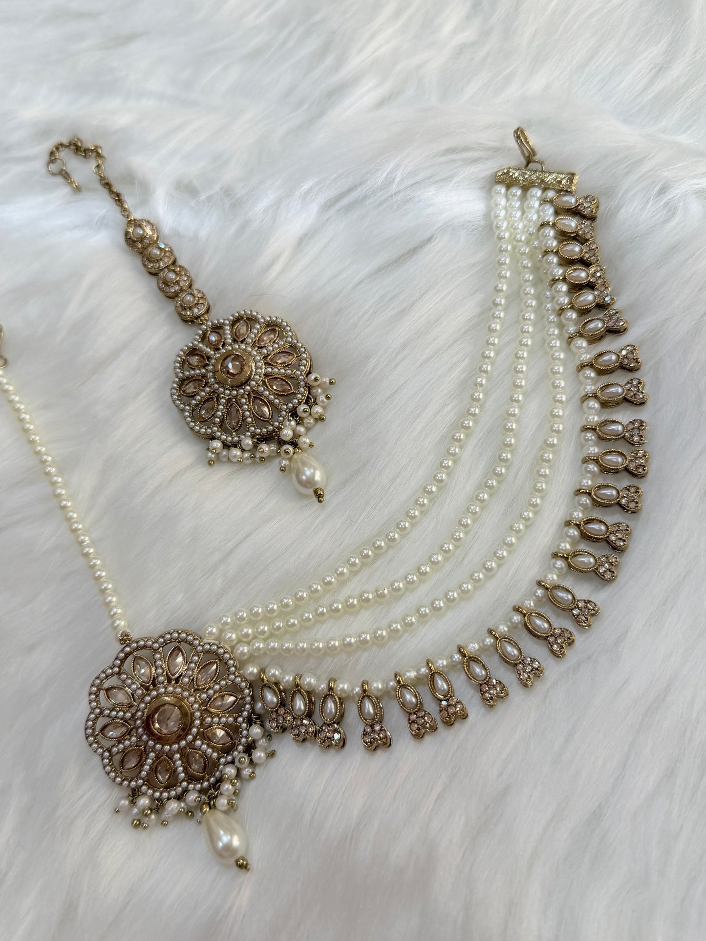 Polki earrings with attached sehare