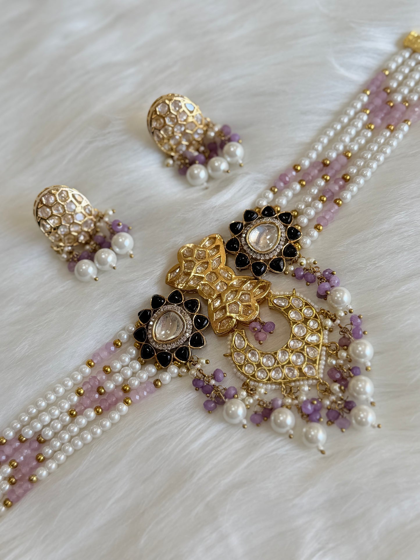 Premium polki kundan chokar set