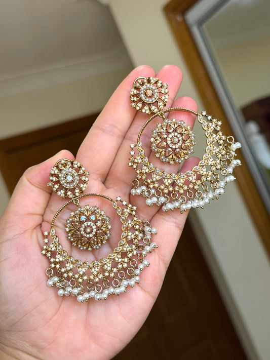 Ad chandbali earrings