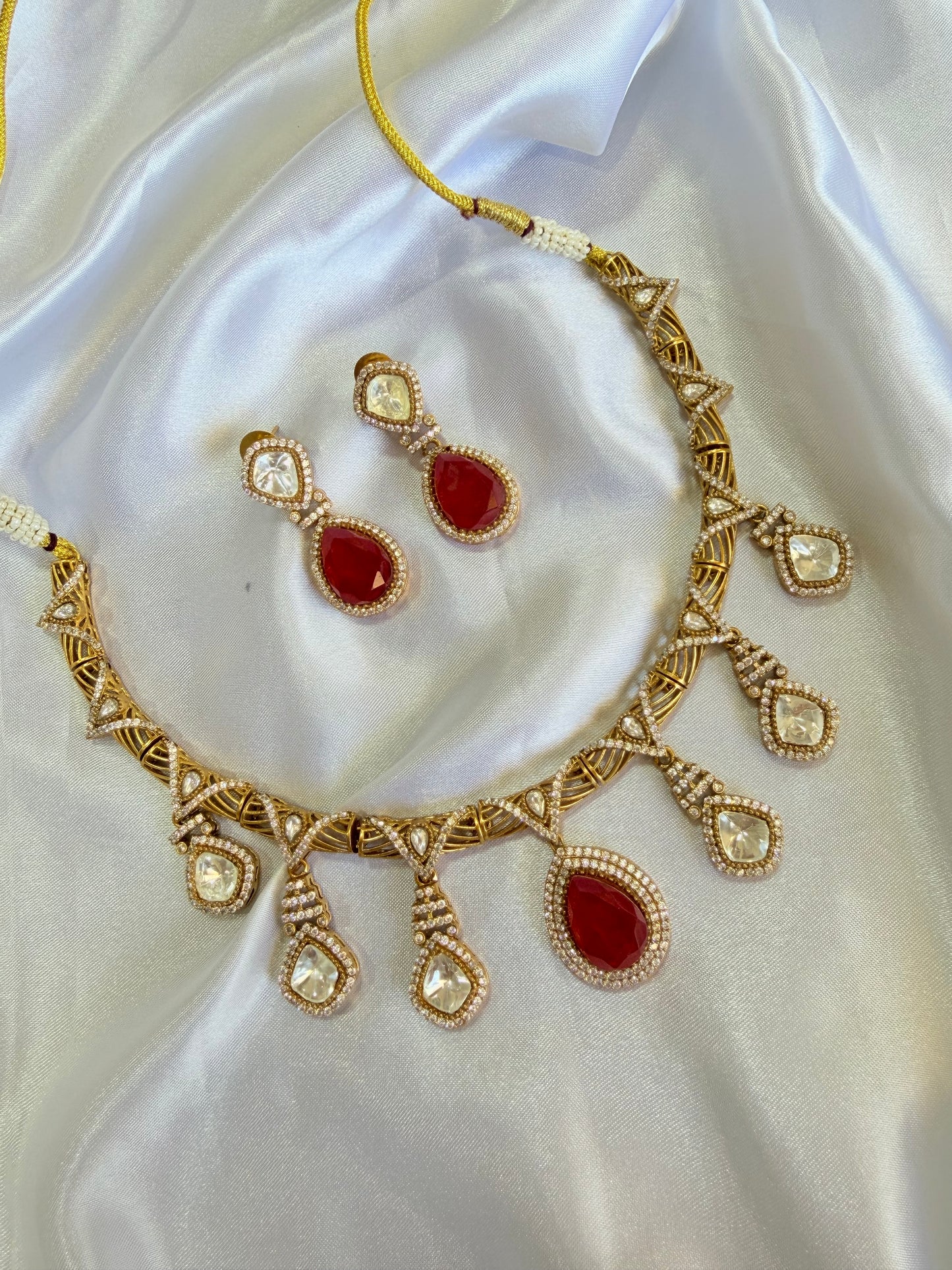 Premium moissanite necklace set