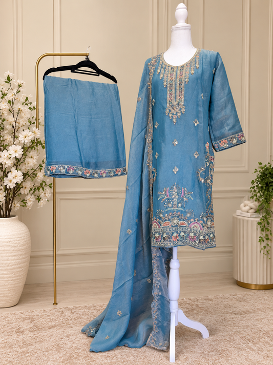 Premium Heavy Embroidered 3-Piece Suit