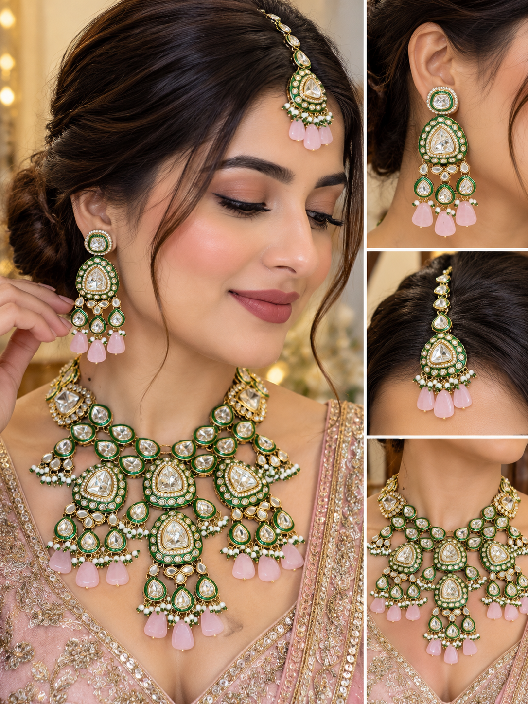 Kundan necklace set