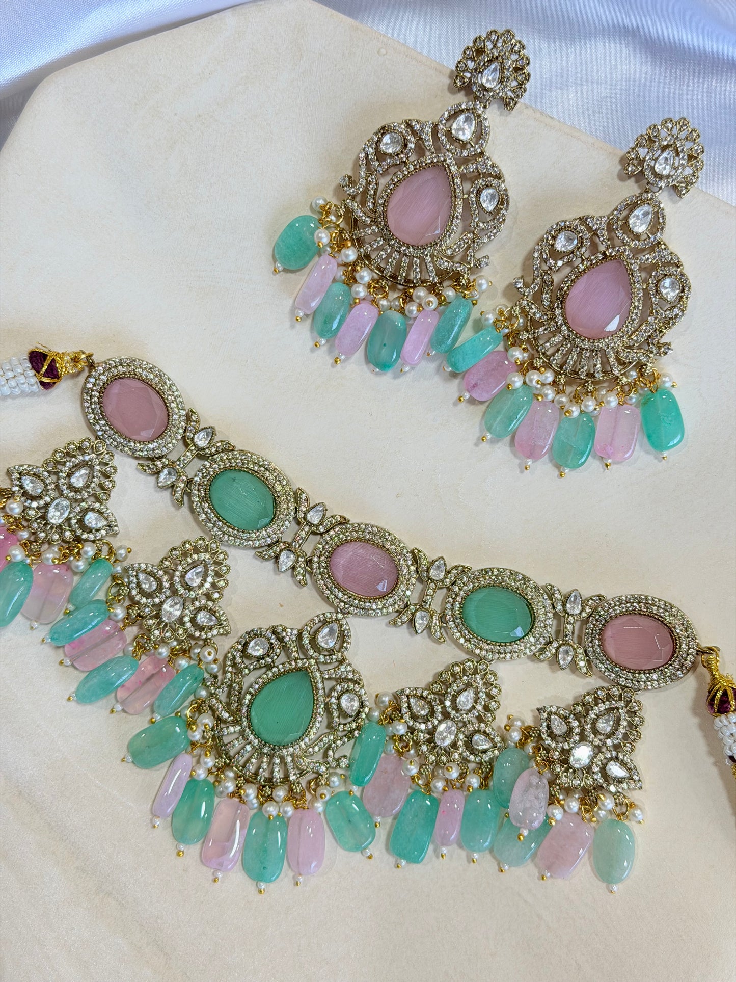 Premium moissanite necklace set