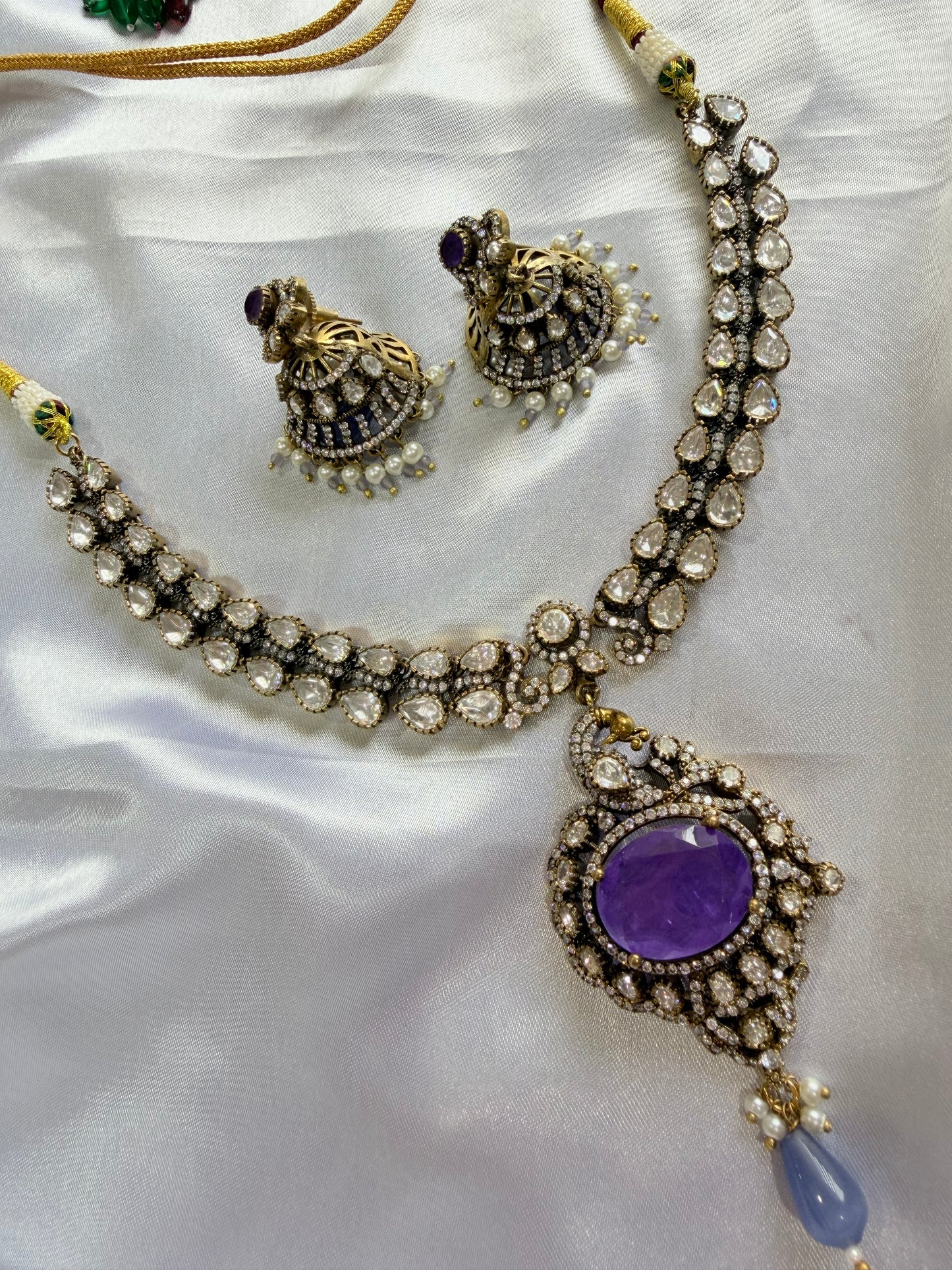 Premium moissanite necklace set