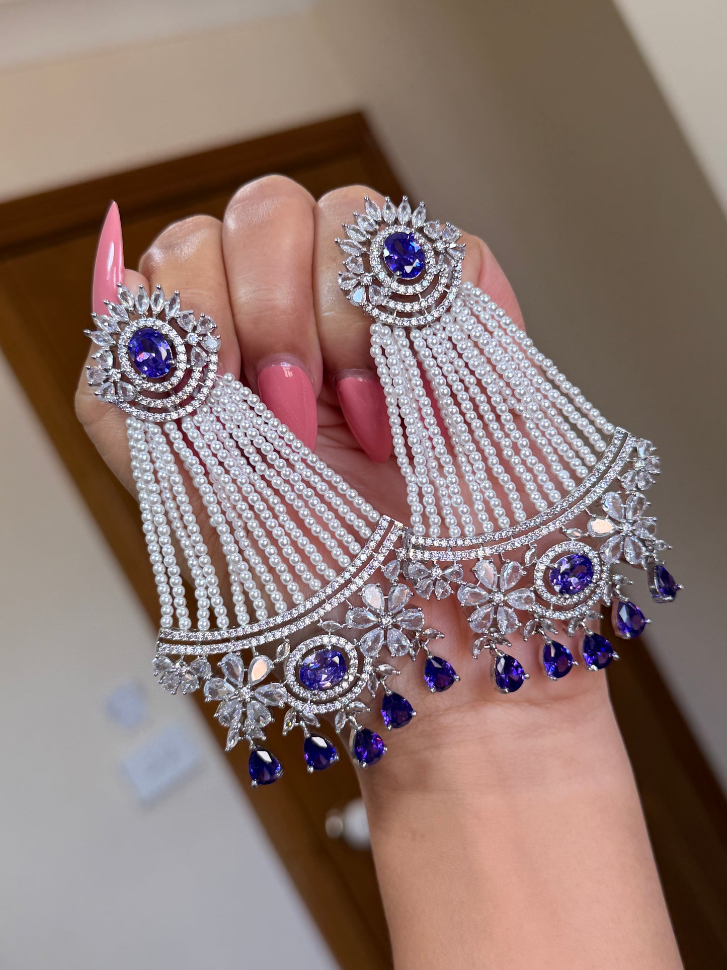 Premium Ad earring tikka set