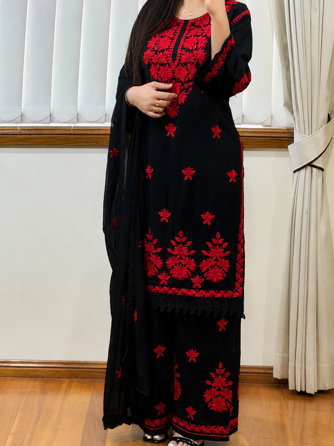 Heavy Lucknowi Work Rayon Suit
