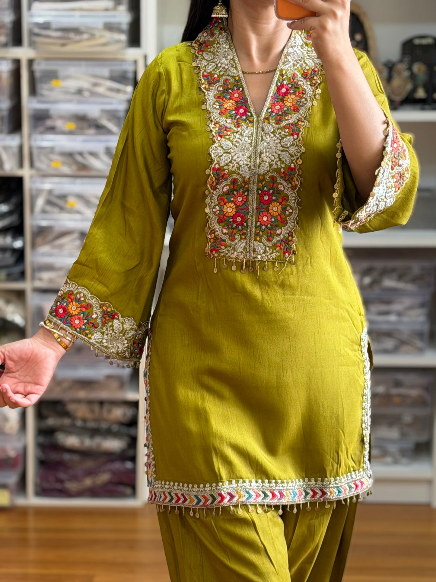 Premium Cotton Designer Co-Ord Set with Elegant Work