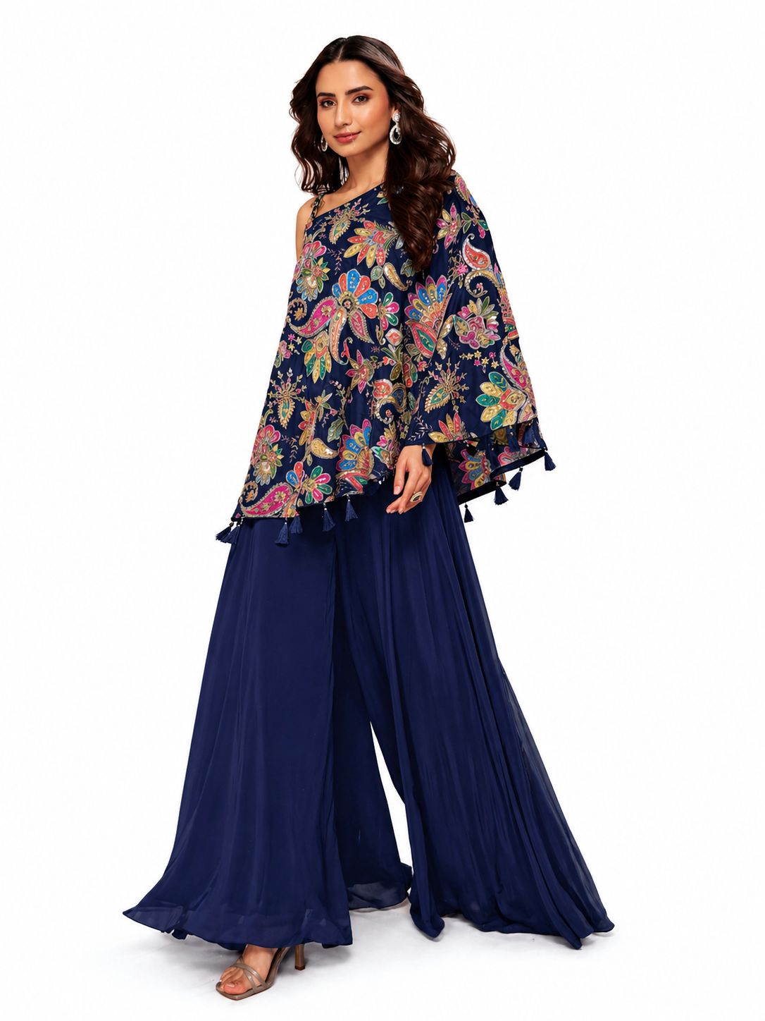 Premium Viscose Natural Crepe dress( Ready size 42 margin upto 44)