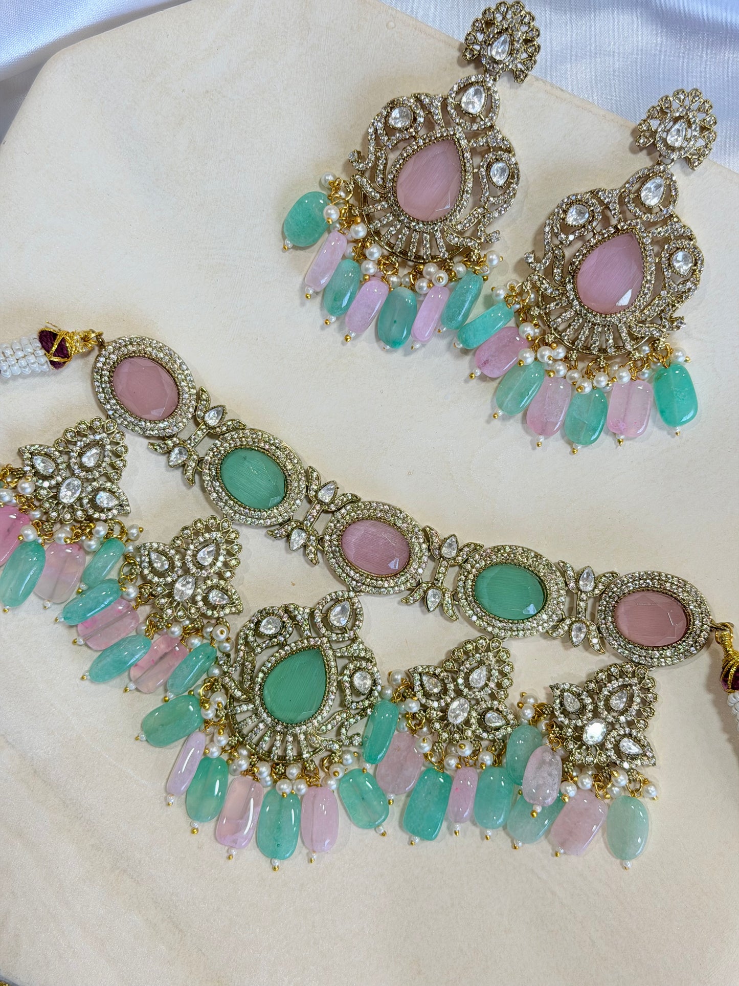 Premium moissanite necklace set