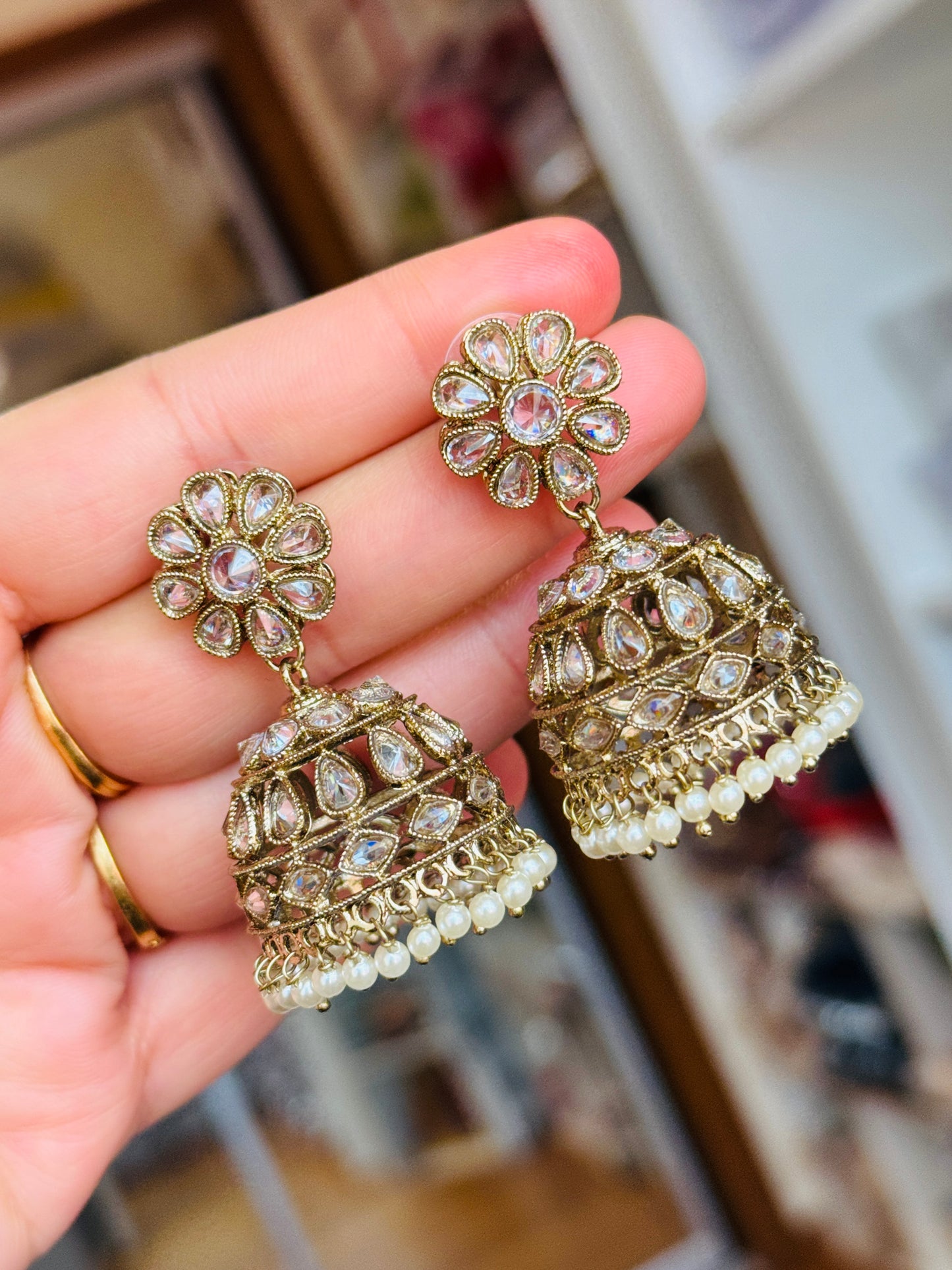 Small Polki jhumki