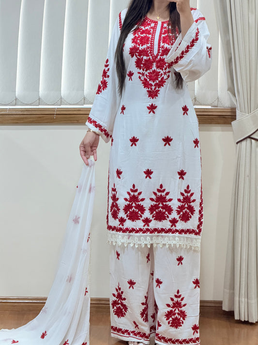 Heavy Lucknowi Work Rayon Suit